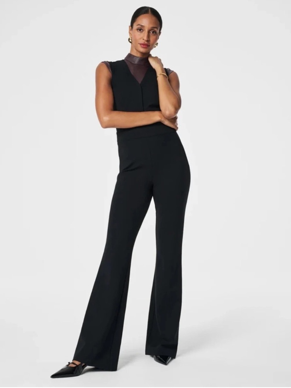 NWT Spanx The Perfect Jumpsuit M Tall black 35” inseam